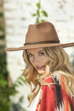 Pecan Duo-Tone Trim Wool Panama Hat