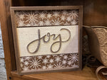 Joy Inset Slat Box Sign