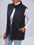 Black High Neck Vest