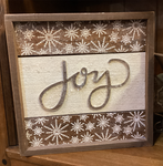 Joy Inset Slat Box Sign